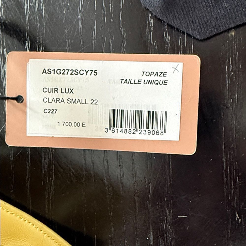 Alaia Clara Small Leather Handbag Yellow NWT - Picture 6 of 8